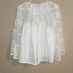 Flowy White Lucky Brand Blouse